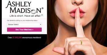A screenshot of the Ashley Madison website.