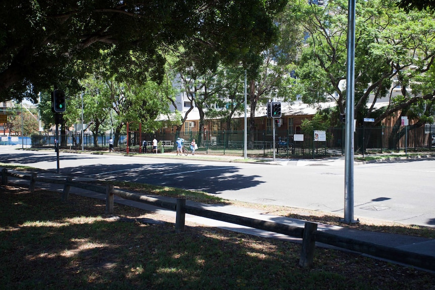 A tree lined street in Parramatta