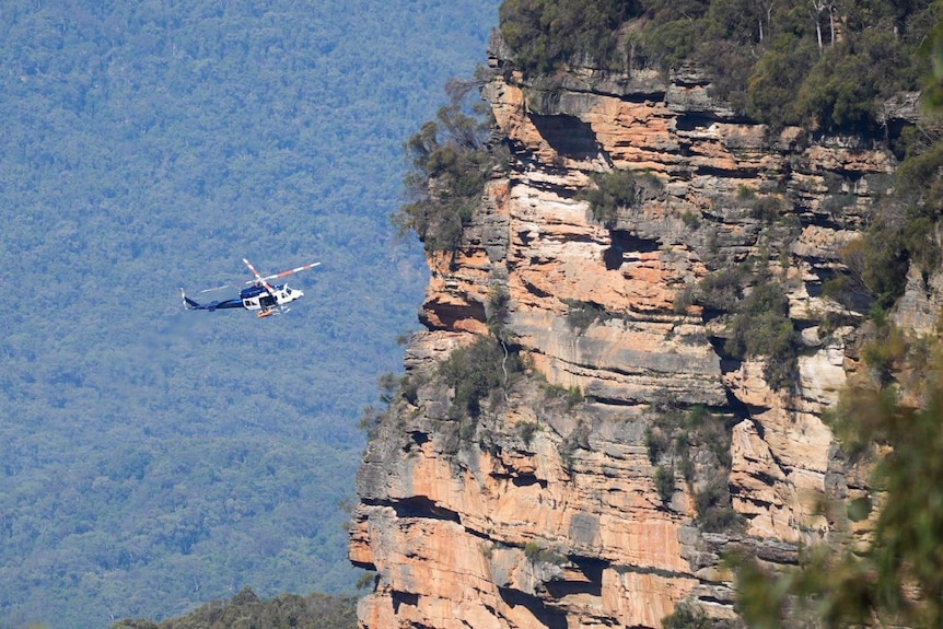 A police  helicopter