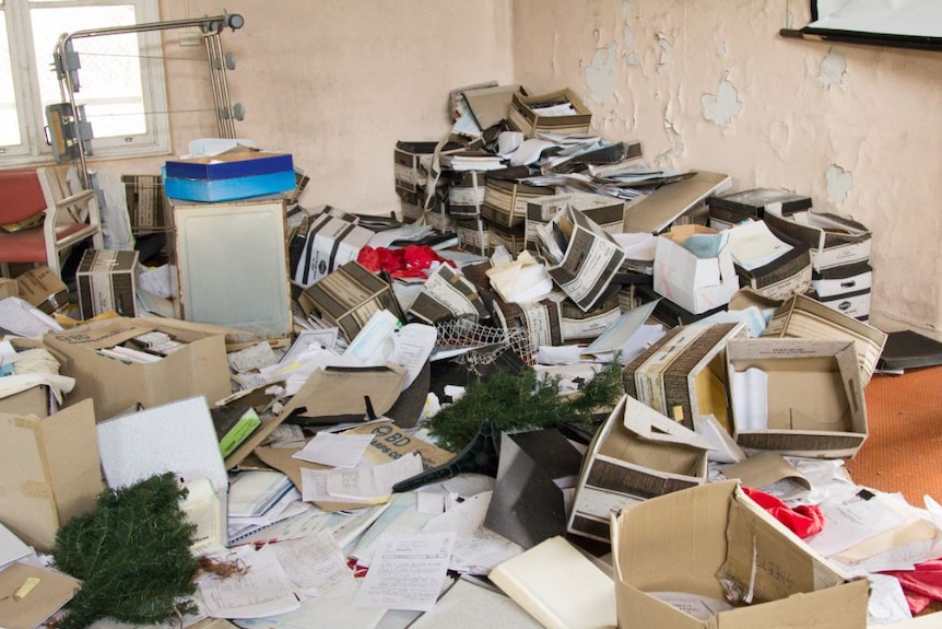 Documents found in a derelict building in Sydney.