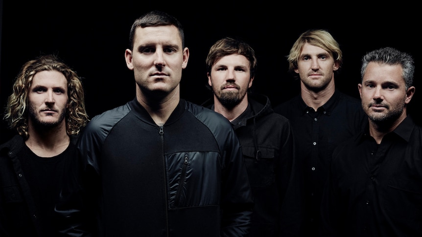 A 2018 press shot of Parkway Drive by Kane Hibberd