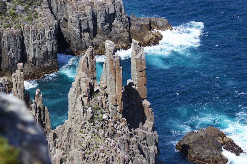 Dolomite cliffs view from the Three Capes Track.