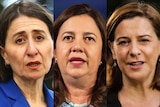 Faces of three female state politicians