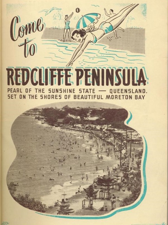 An old advertisement for the Redcliffe peninsula