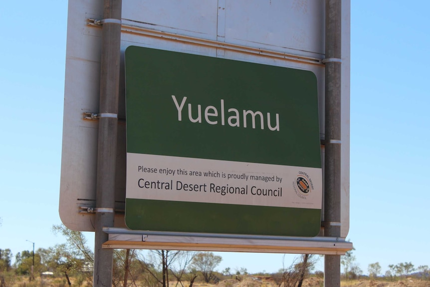 A sign at the entrance of the Yuelamu community