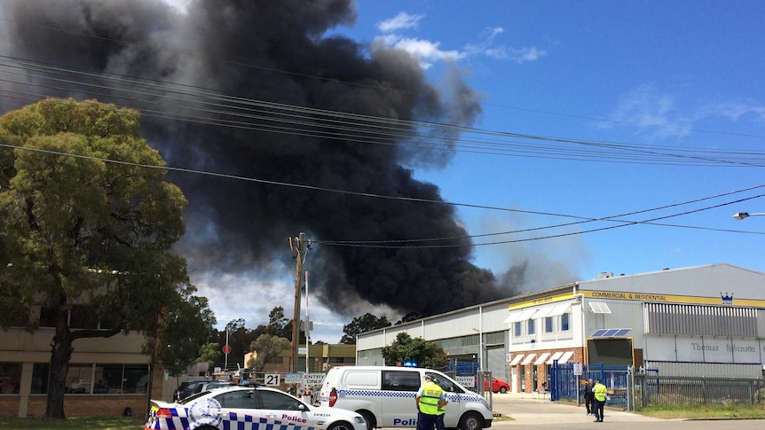 Factory fire at Revesby