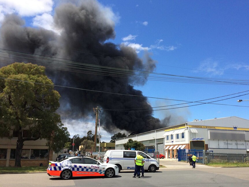 Factory fire at Revesby