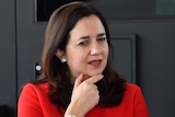 Queensland Premier Annastacia Palaszczuk looking pensive