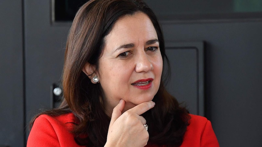 Queensland Premier Annastacia Palaszczuk looking pensive