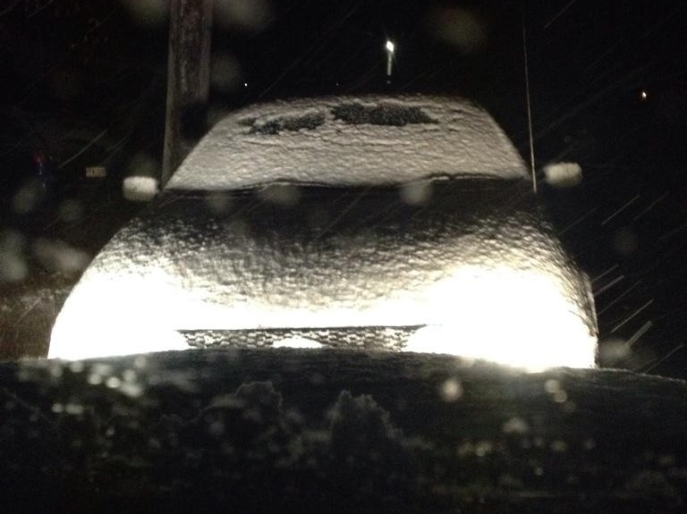 Snow on a car at Captains Flat, NSW, just outside Canberra.