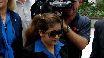 Kaihana Hussain leaves the Supreme Court in Brisbane after being acquitted of all charges. (ABC News: Jason Rawlins)