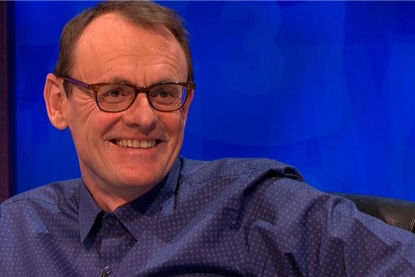 Sean Lock smiles on the set of 8 out of 10 cats 