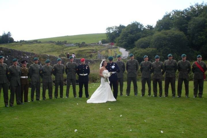 Wedding photo of Royal Marine Nathaniel Beesley to wife Katie.