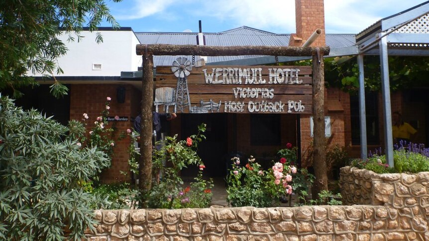 Werrimull is a typical small town, but they still have the local hotel.