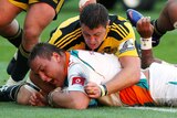 Doubling down ... Coenrad Oosthuizen bagged a pair of tries for the Cheetahs.
