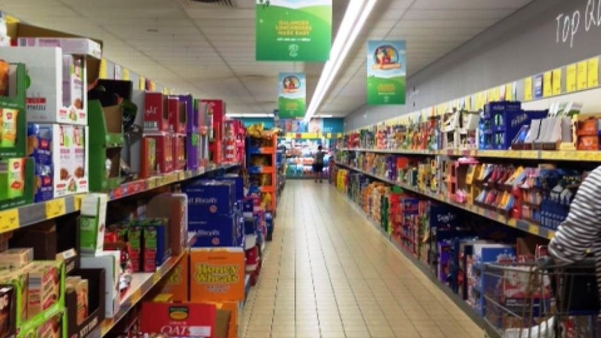 Aldi shopping aisle