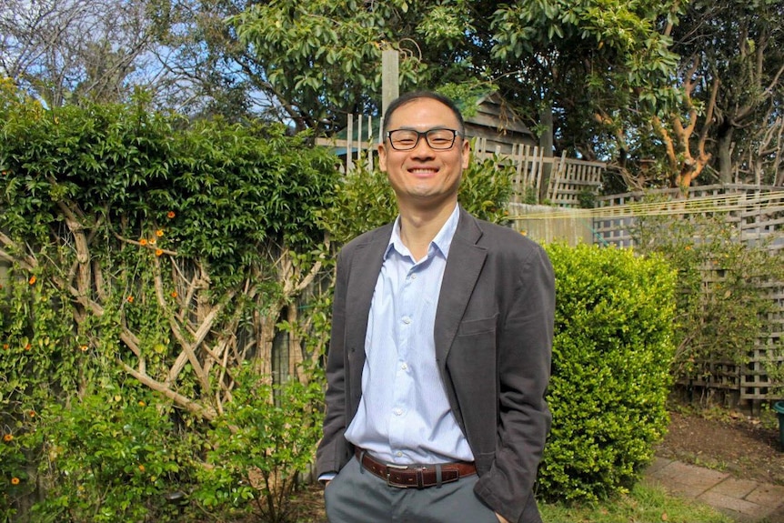 Dr Daniel Kim, a kimchi maker who trained as a food technologist in Korea, standing in his backyard