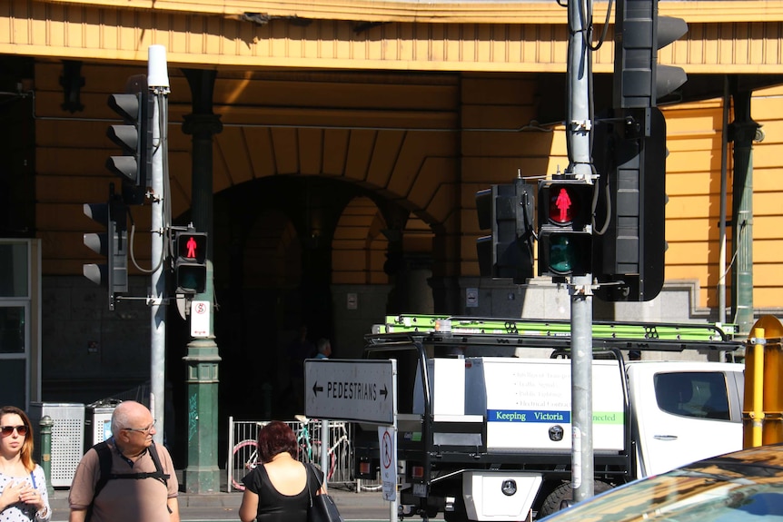 Red female crossing signal in Melbourne