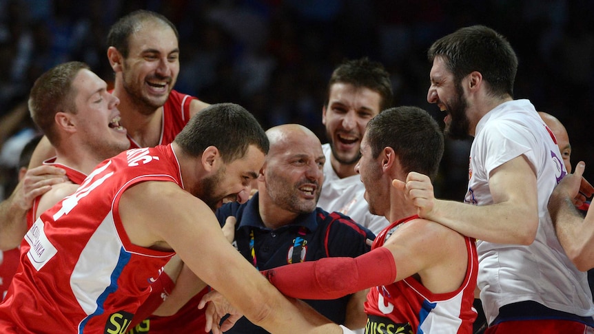 Serbia celebrates World Cup basketball win