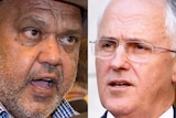 A composite photo of Noel Pearson and Malcolm Turnbull