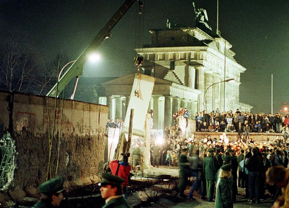 The Berlin Wall is dismantled