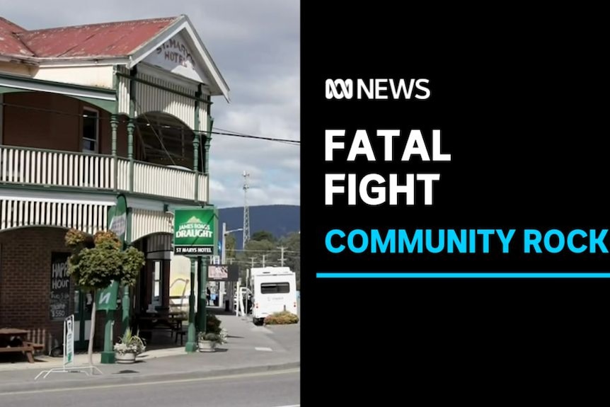 Fatal Fight, Community Rocked: The front of a pub.