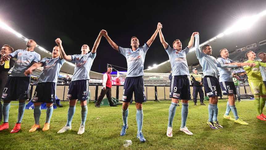 Alex Brosque leads Sydney FC celebrations