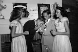 Young people at a dance at Mt Lawley tennis club, 1953