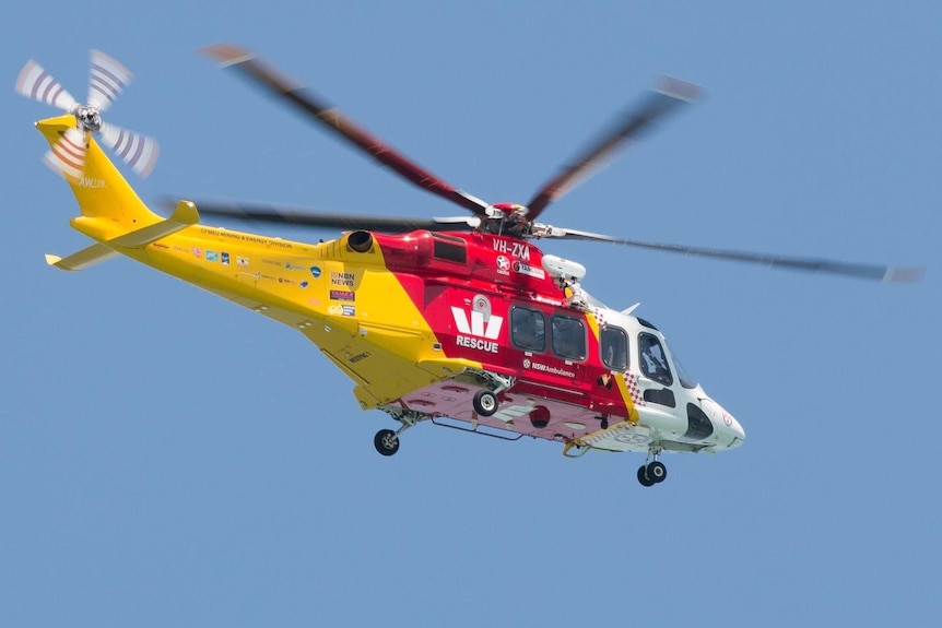 A helicopter from the Westpac Rescue Helicopter Service