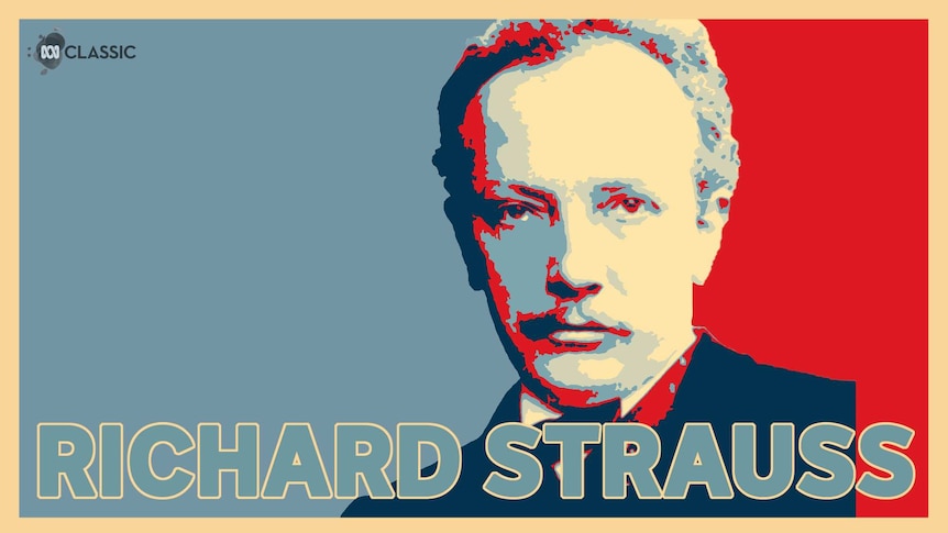 Composer Richard Strauss designed in the style of the Obama "Hope" poster