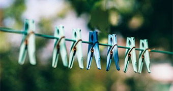 Pegs on a line