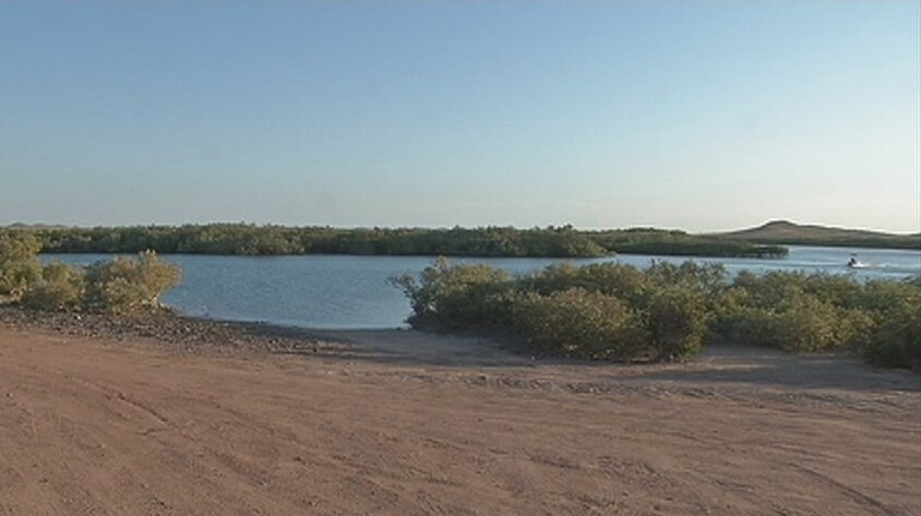 Cleaverville beach, north of Karratha, where 6 yo boy died after being hit by propeller