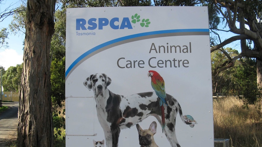 Sign for RSPCA centre in Tasmania