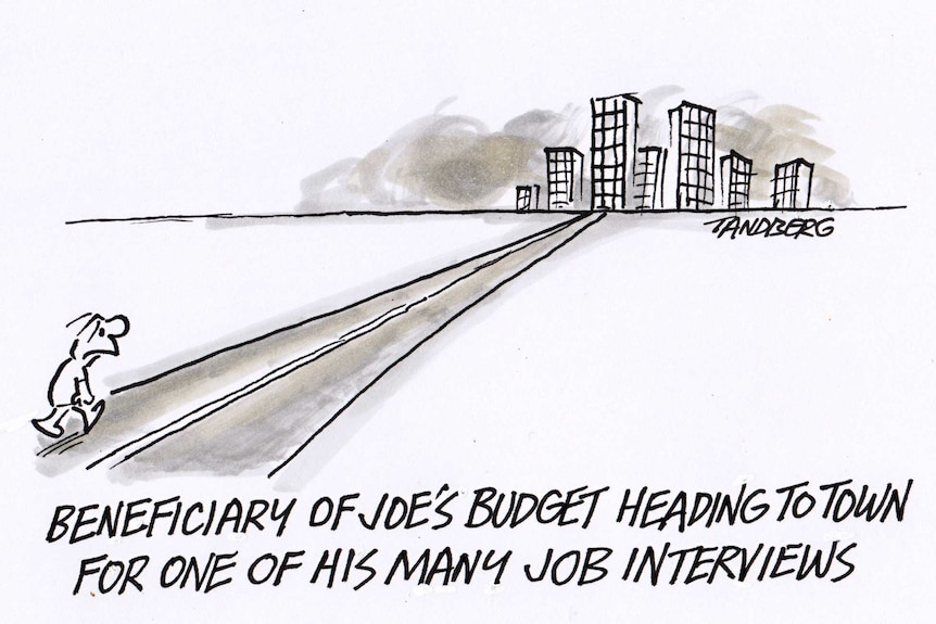 Ron Tandberg's 2014 cartoon Joe's Budget.