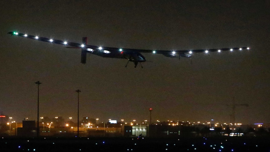 Solar plane completes first leg