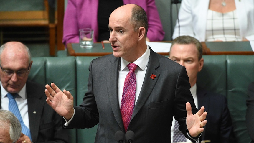 Stuart Robert during Question Time at Parliament House