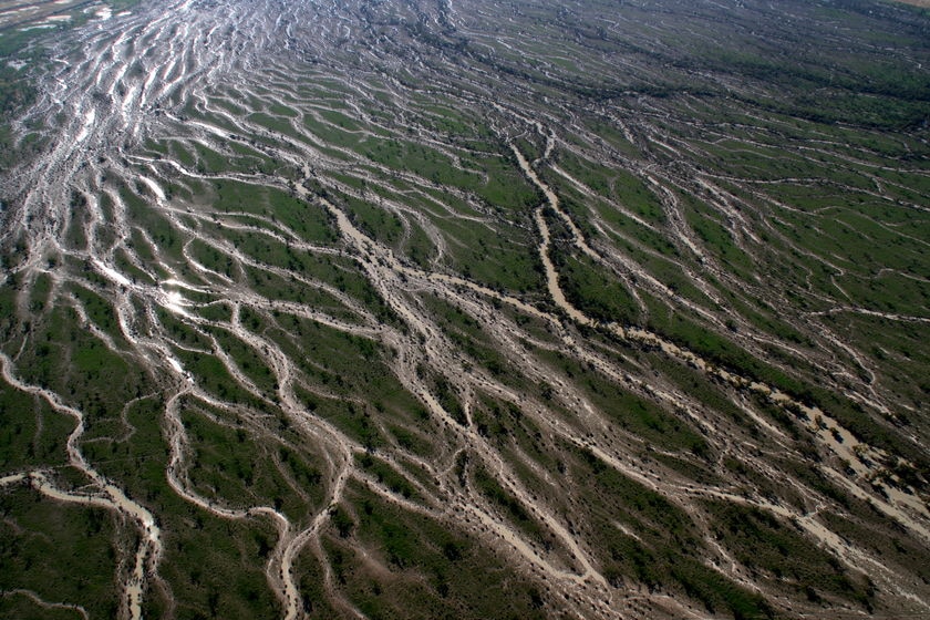 Cooper Creek spreading towards Innamincka