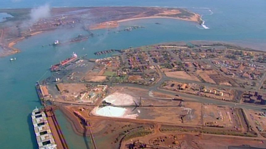 An aerial view of Port Hedland.