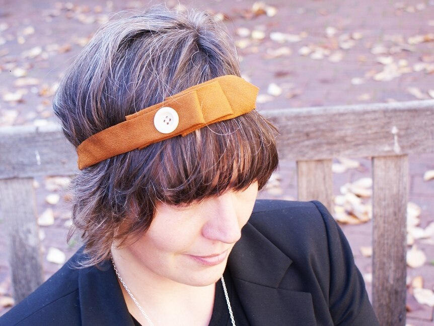 Isis St Pierre created a headband from an old necktie