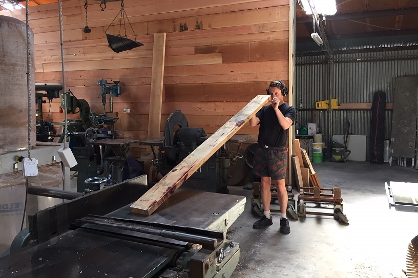 Bryn Davies spends his extra day off working on passion projects, like building furniture.