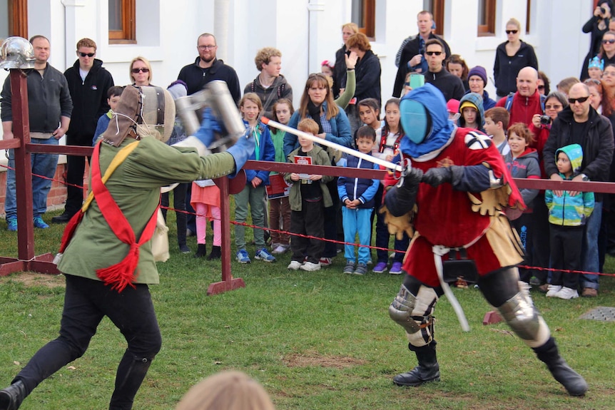 Sword fighting displays at the Medieval Fest