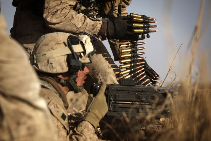 US marines battle Taliban
