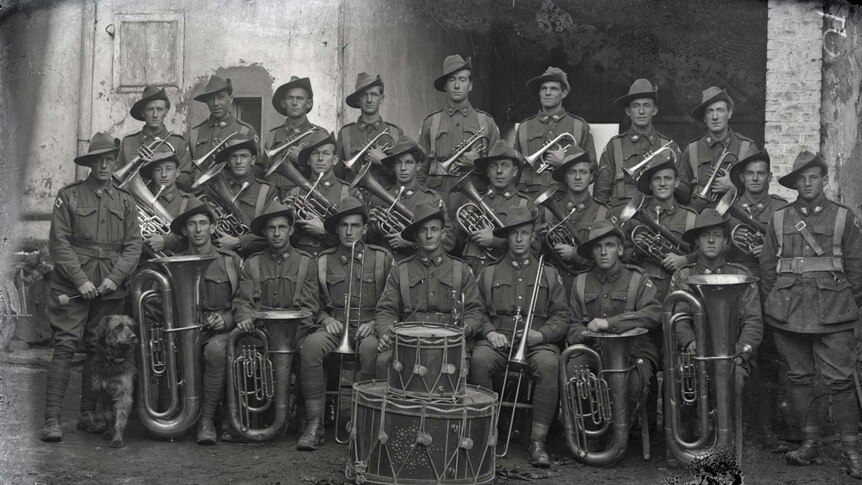 Band of the 2nd Australian Pioneer Battalion, November 1918.