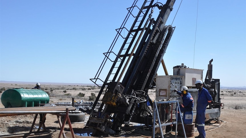 Drilling for uranium in Namibia