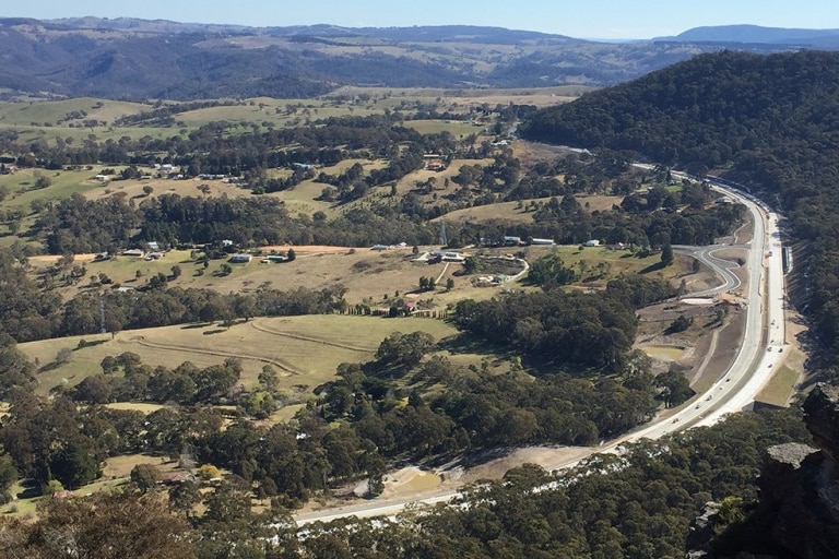 Aerial shot of Hartley village, near Blue Mountains