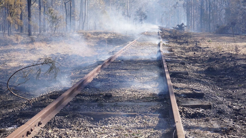 More than two kilometres of track destroyed.