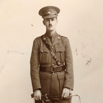 old photo of man in military uniform