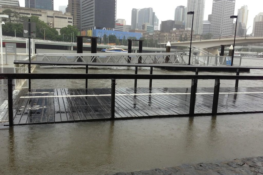 High tide on the Brisbane River