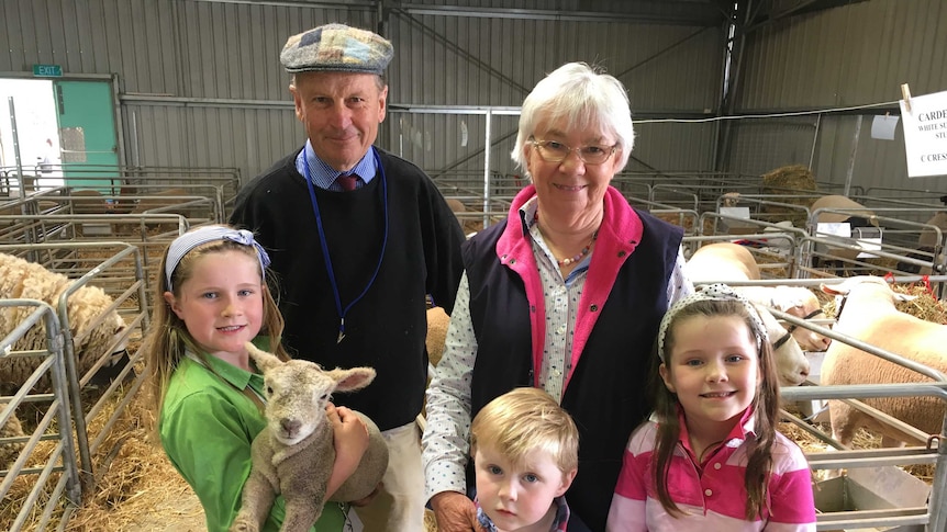 Hannah, Charlotte and James Badcock with their grandparents