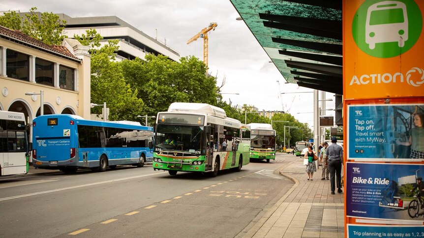 The Canberra city bus interchange